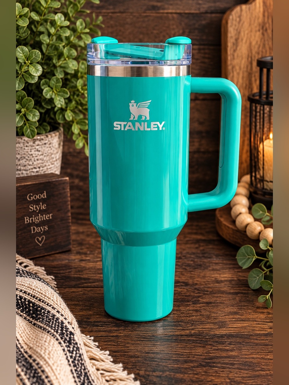 Stanley Quencher H2.0 40 oz Tumbler – Bright Teal/Turquoise